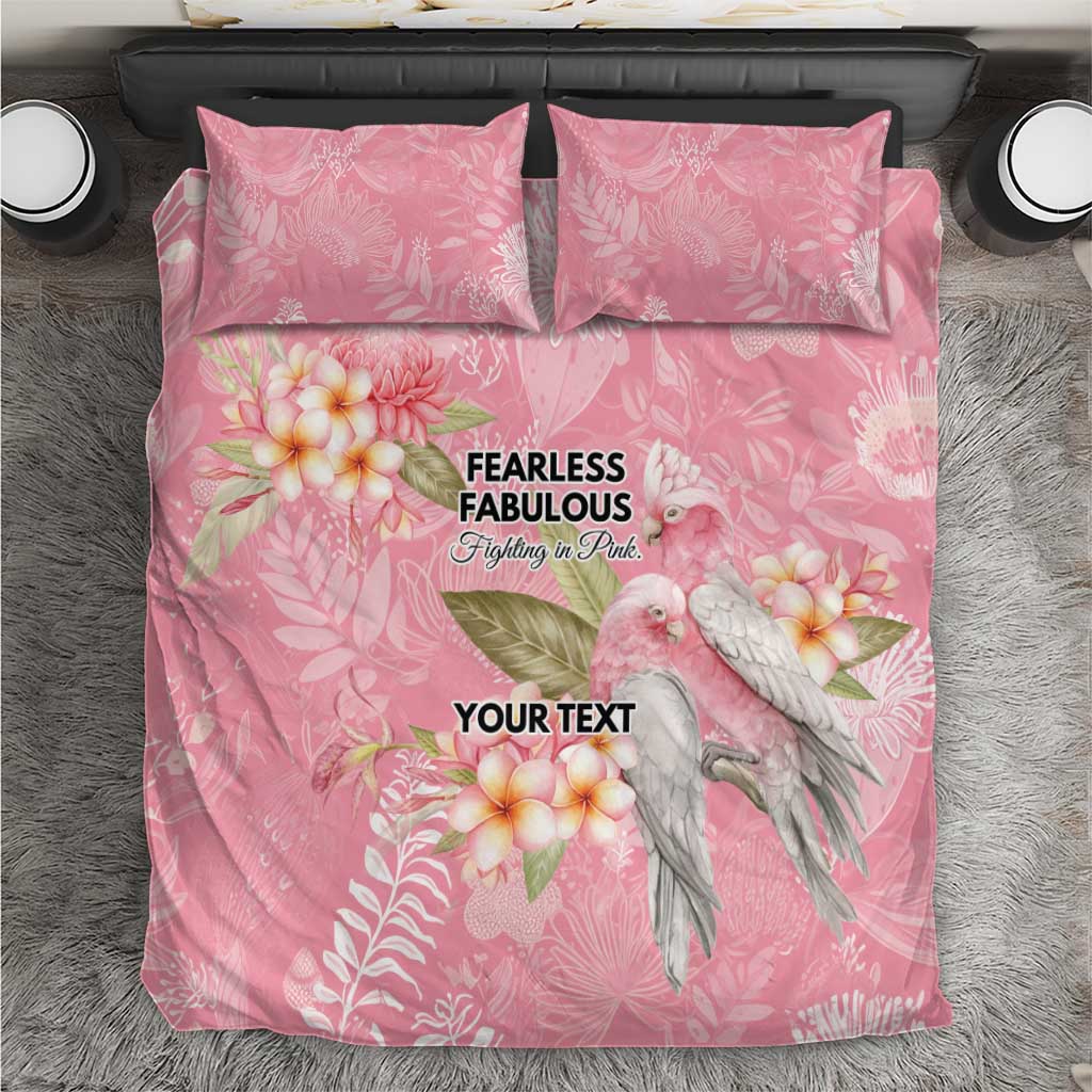 Personalised Galah Cockatoo Fighting in Pink Bedding Set Australian Breast Cancer Spirit - Aussie Hoodie