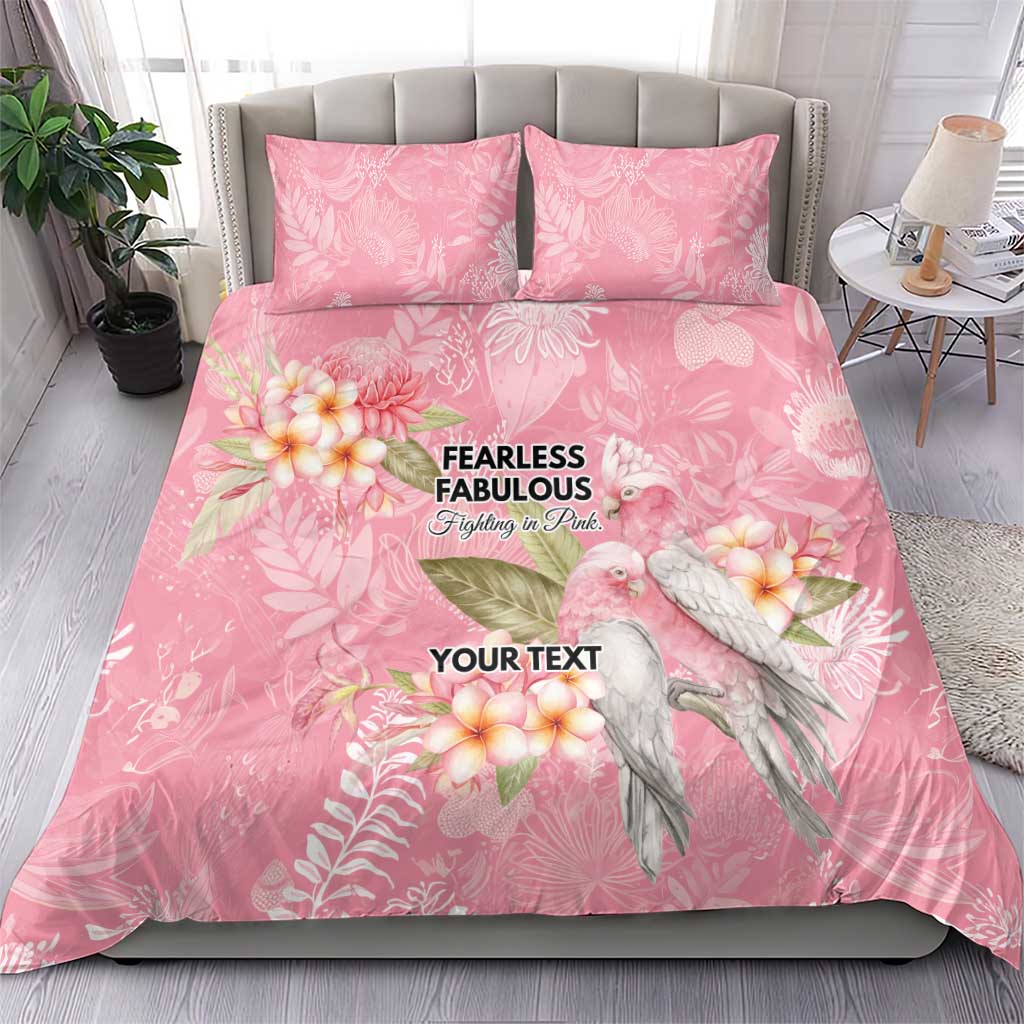 Personalised Galah Cockatoo Fighting in Pink Bedding Set Australian Breast Cancer Spirit - Aussie Hoodie
