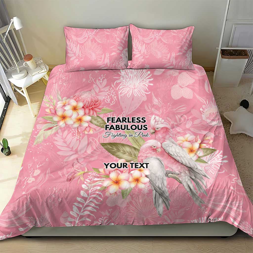 Personalised Galah Cockatoo Fighting in Pink Bedding Set Australian Breast Cancer Spirit - Aussie Hoodie