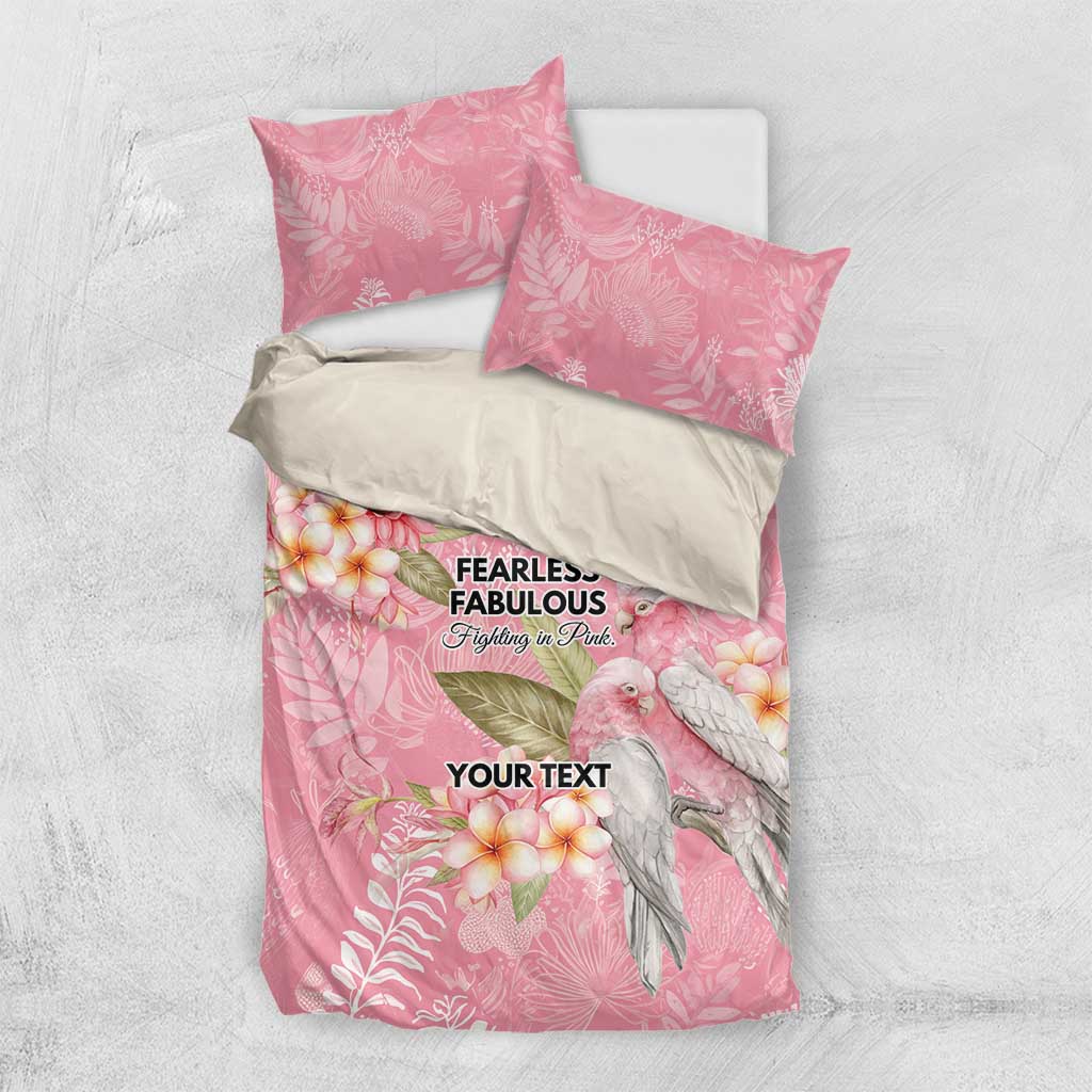 Personalised Galah Cockatoo Fighting in Pink Bedding Set Australian Breast Cancer Spirit - Aussie Hoodie