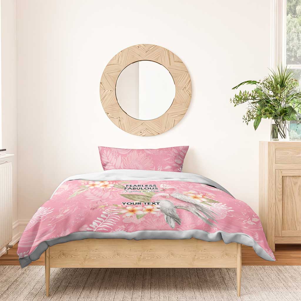 Personalised Galah Cockatoo Fighting in Pink Bedding Set Australian Breast Cancer Spirit - Aussie Hoodie