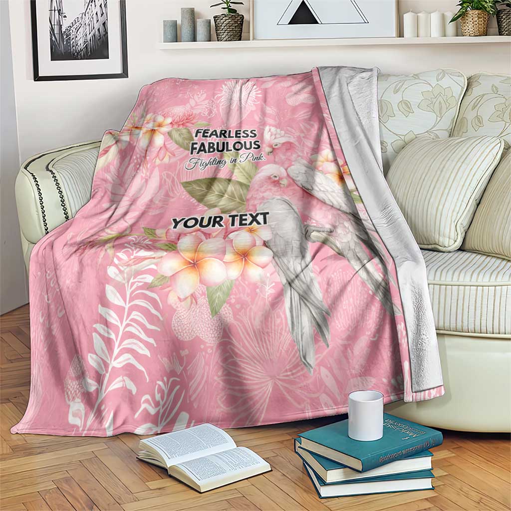 Personalised Galah Cockatoo Fighting in Pink Blanket Australian Breast Cancer Spirit - Aussie Hoodie