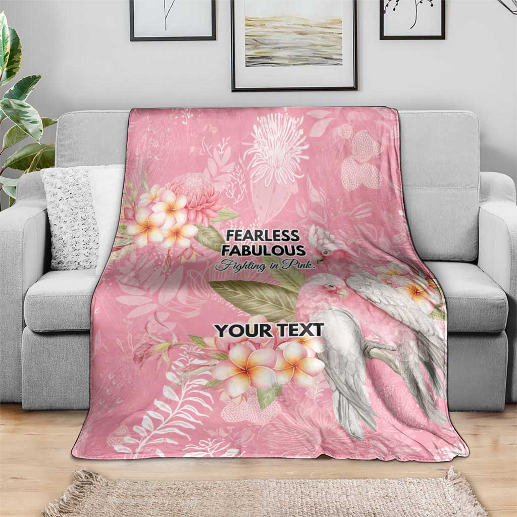 Personalised Galah Cockatoo Fighting in Pink Blanket Australian Breast Cancer Spirit - Aussie Hoodie