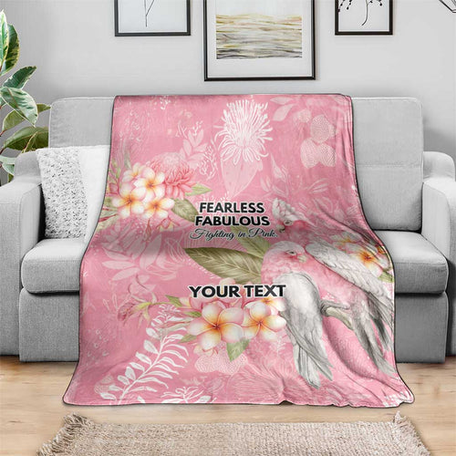 Personalised Galah Cockatoo Fighting in Pink Blanket Australian Breast Cancer Spirit - Aussie Hoodie
