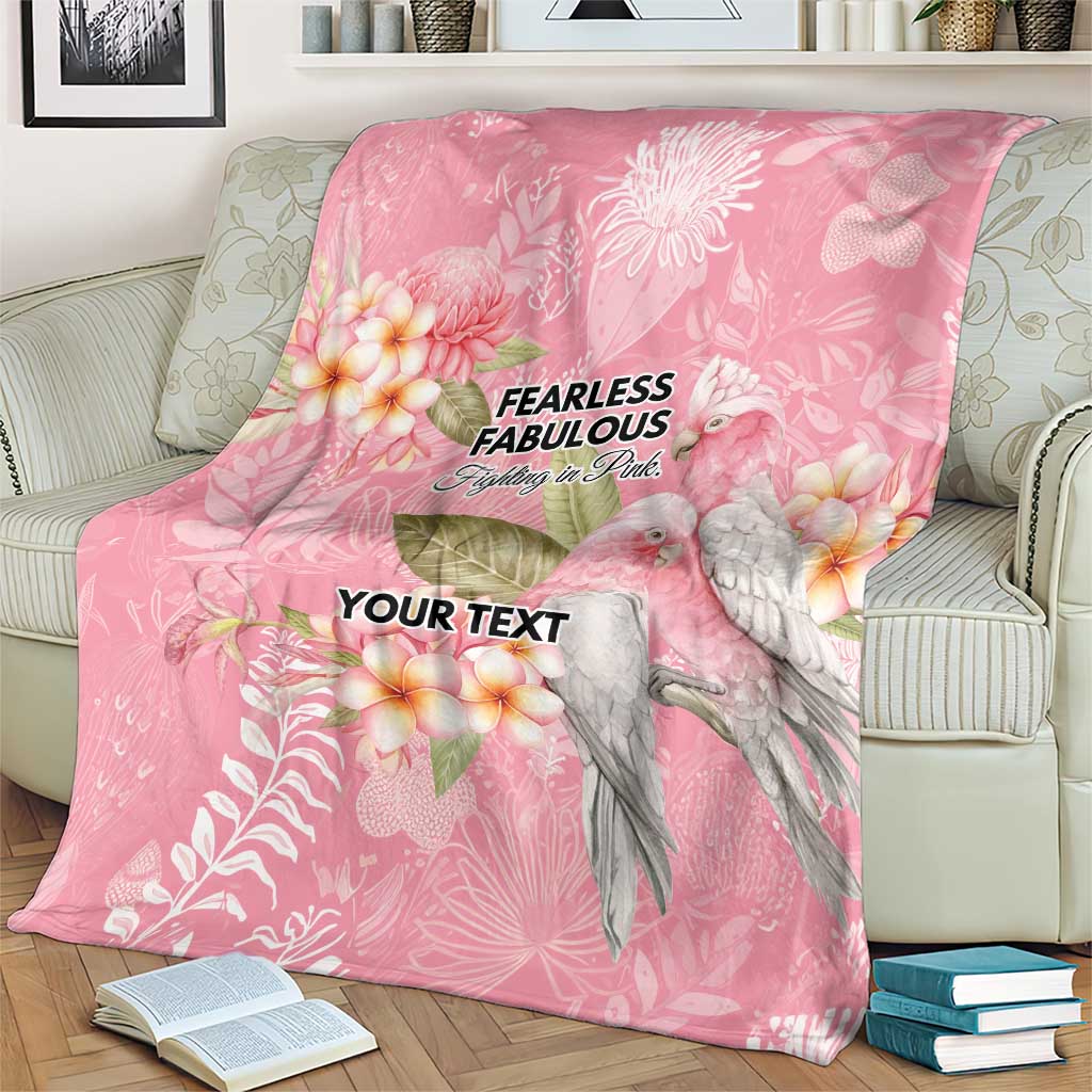 Personalised Galah Cockatoo Fighting in Pink Blanket Australian Breast Cancer Spirit - Aussie Hoodie
