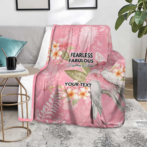 Personalised Galah Cockatoo Fighting in Pink Blanket Australian Breast Cancer Spirit - Aussie Hoodie