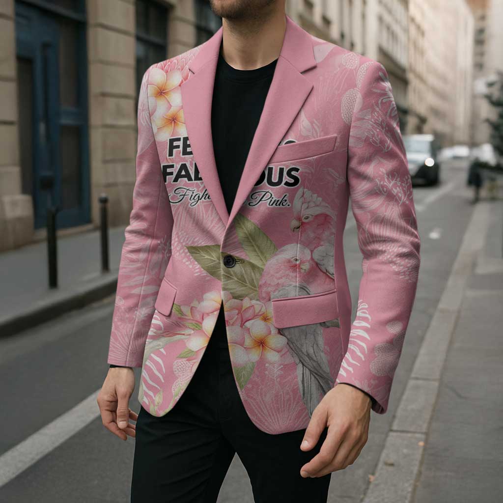 Personalised Galah Cockatoo Fighting in Pink Blazer Australian Breast Cancer Spirit - Aussie Hoodie