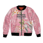 Personalised Galah Cockatoo Fighting in Pink Bomber Jacket Australian Breast Cancer Spirit - Aussie Hoodie