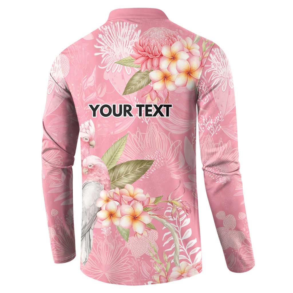 Personalised Galah Cockatoo Fighting in Pink Button Sweatshirt Australian Breast Cancer Spirit - Aussie Hoodie