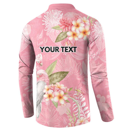 Personalised Galah Cockatoo Fighting in Pink Button Sweatshirt Australian Breast Cancer Spirit - Aussie Hoodie