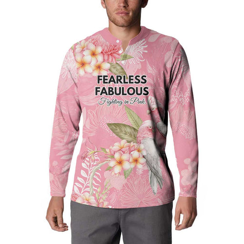 Personalised Galah Cockatoo Fighting in Pink Button Sweatshirt Australian Breast Cancer Spirit - Aussie Hoodie