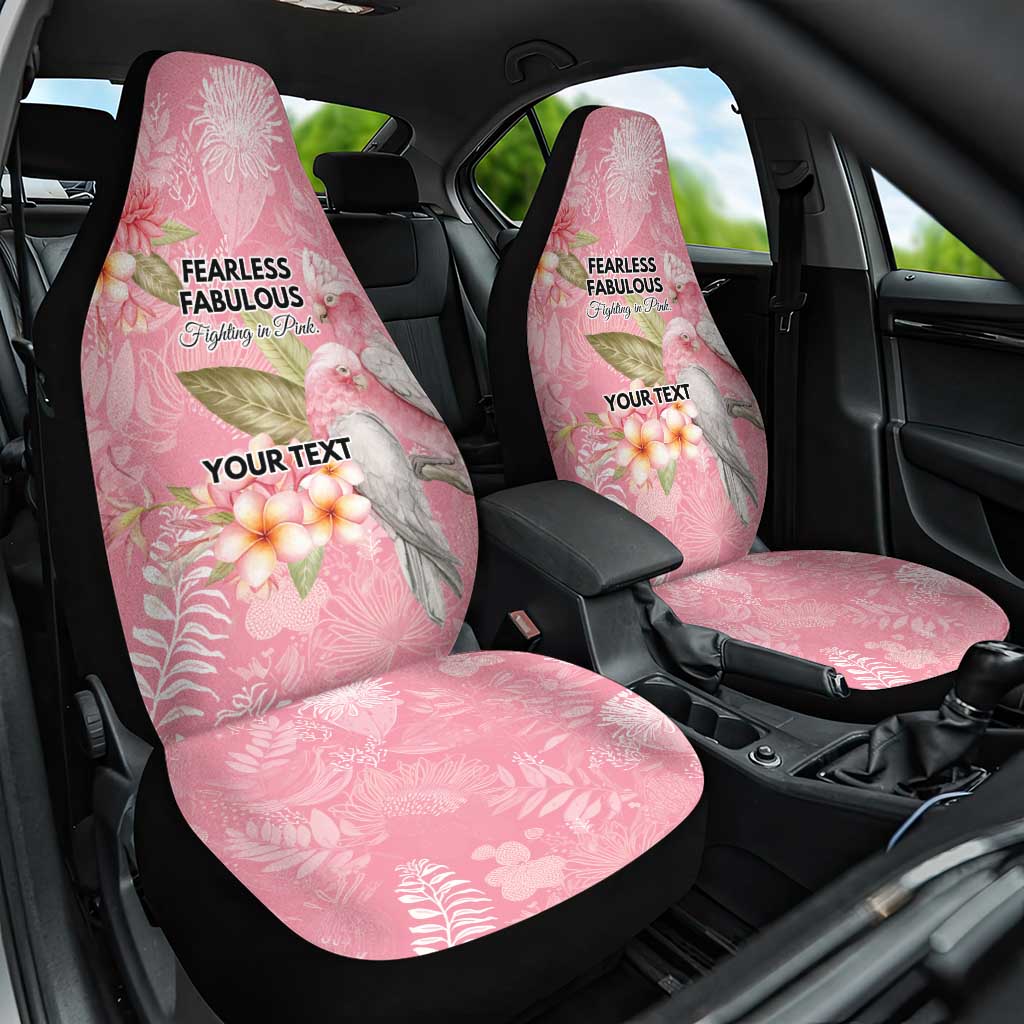 Personalised Galah Cockatoo Fighting in Pink Car Seat Cover Australian Breast Cancer Spirit - Aussie Hoodie