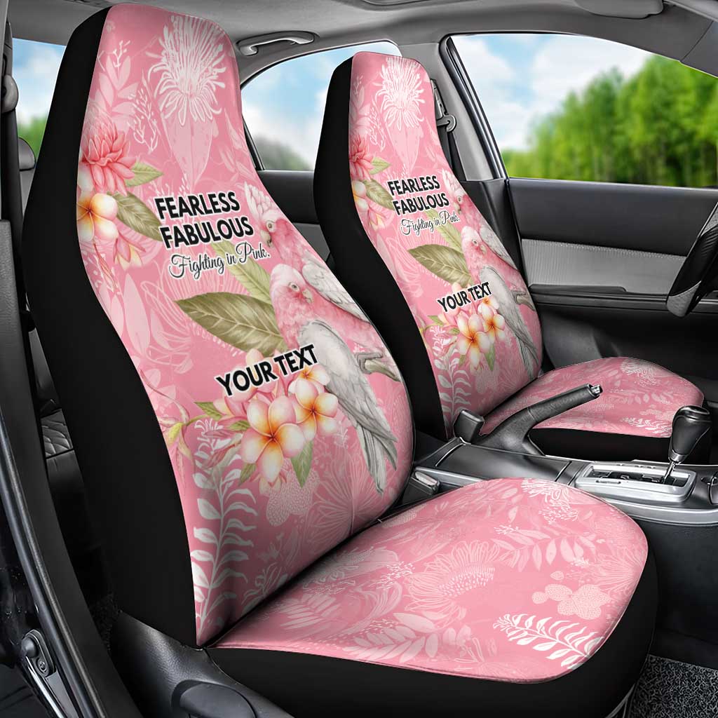 Personalised Galah Cockatoo Fighting in Pink Car Seat Cover Australian Breast Cancer Spirit - Aussie Hoodie