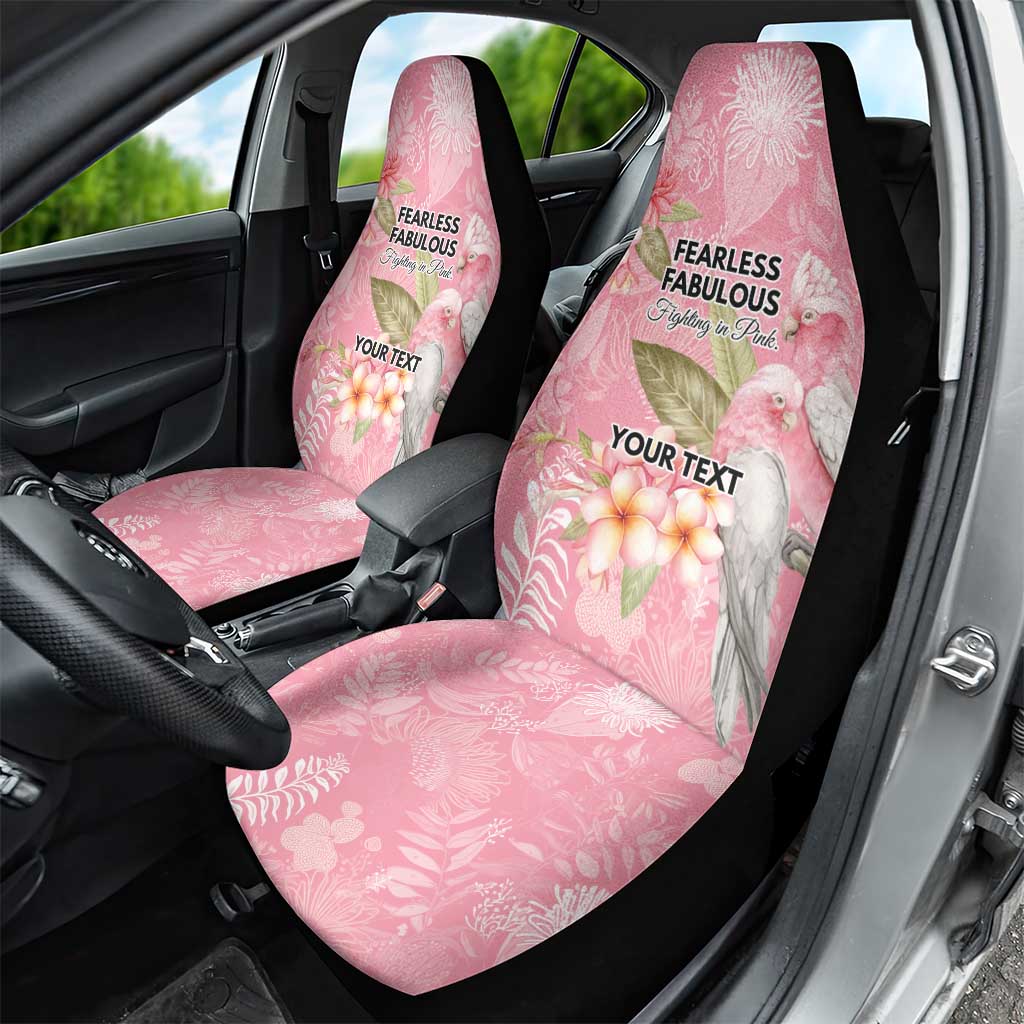 Personalised Galah Cockatoo Fighting in Pink Car Seat Cover Australian Breast Cancer Spirit - Aussie Hoodie