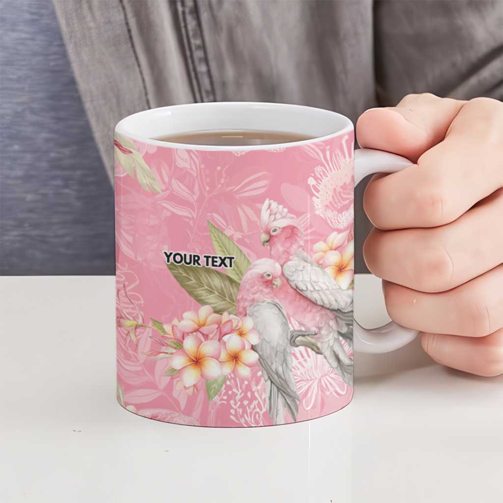 Personalised Galah Cockatoo Fighting in Pink Ceramic Mug Australian Breast Cancer Spirit - Aussie Hoodie