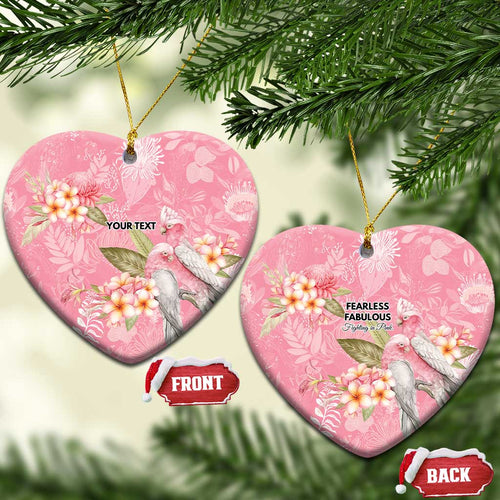 Personalised Galah Cockatoo Fighting in Pink Ceramic Ornament Australian Breast Cancer Spirit - Aussie Hoodie