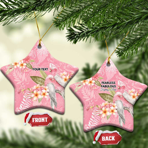 Personalised Galah Cockatoo Fighting in Pink Ceramic Ornament Australian Breast Cancer Spirit - Aussie Hoodie