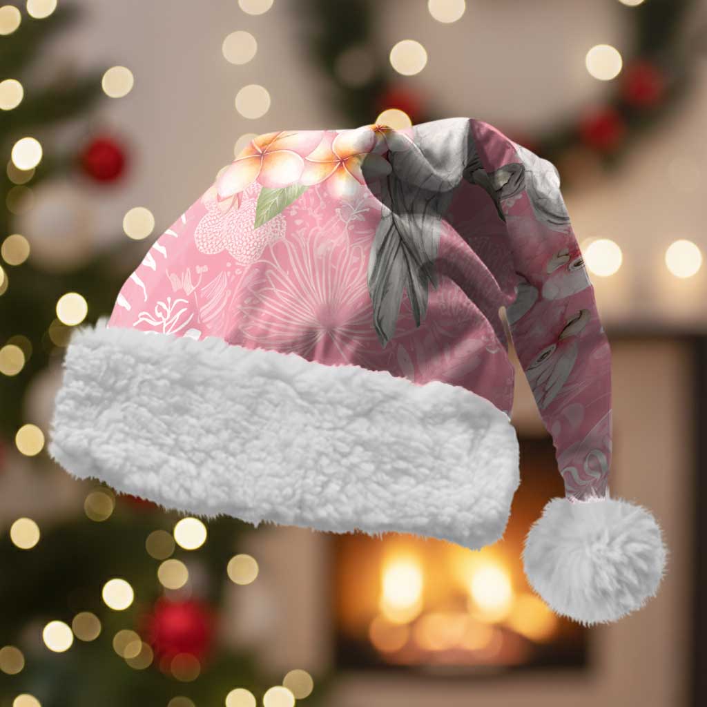Personalised Galah Cockatoo Fighting in Pink Christmas Santa Hat Australian Breast Cancer Spirit - Aussie Hoodie
