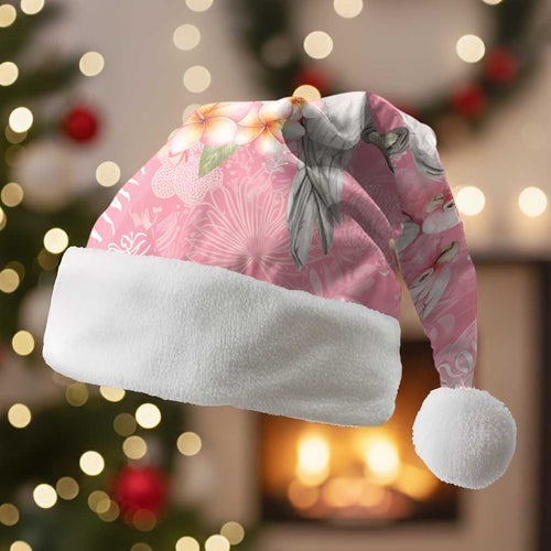 Personalised Galah Cockatoo Fighting in Pink Christmas Santa Hat Australian Breast Cancer Spirit - Aussie Hoodie