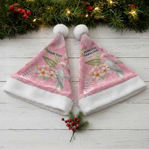 Personalised Galah Cockatoo Fighting in Pink Christmas Santa Hat Australian Breast Cancer Spirit - Aussie Hoodie