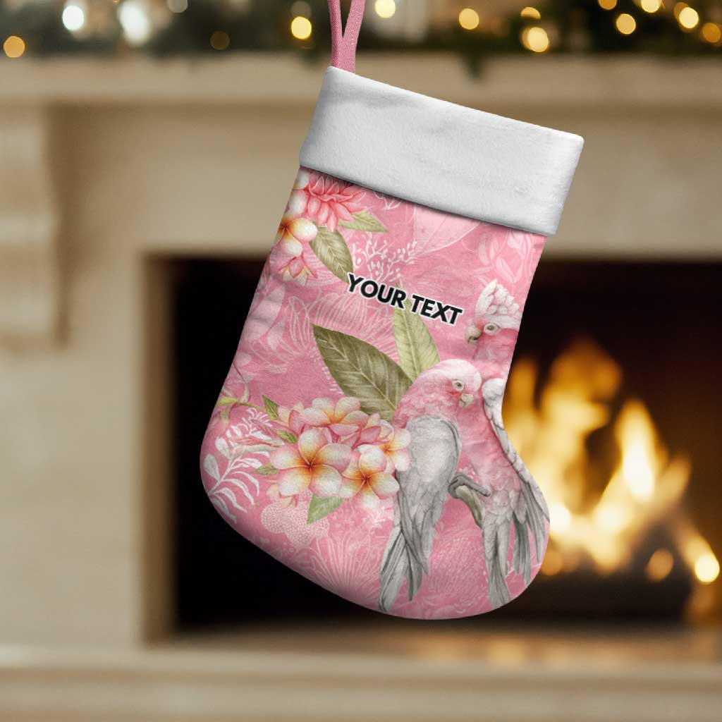 Personalised Galah Cockatoo Fighting in Pink Christmas Stocking Australian Breast Cancer Spirit - Aussie Hoodie