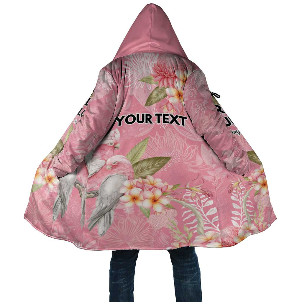 Personalised Galah Cockatoo Fighting in Pink Cloak Australian Breast Cancer Spirit - Aussie Hoodie