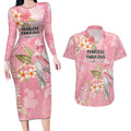 Personalised Galah Cockatoo Fighting in Pink Couples Matching Long Sleeve Bodycon Dress and Hawaiian Shirt Australian Breast Cancer Spirit - Aussie Hoodie