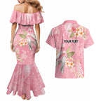 Personalised Galah Cockatoo Fighting in Pink Couples Matching Mermaid Dress and Hawaiian Shirt Australian Breast Cancer Spirit - Aussie Hoodie