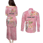 Personalised Galah Cockatoo Fighting in Pink Couples Matching Puletasi and Long Sleeve Button Shirt Australian Breast Cancer Spirit - Aussie Hoodie
