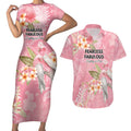 Personalised Galah Cockatoo Fighting in Pink Couples Matching Short Sleeve Bodycon Dress and Hawaiian Shirt Australian Breast Cancer Spirit - Aussie Hoodie