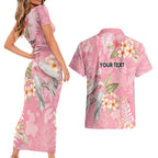 Personalised Galah Cockatoo Fighting in Pink Couples Matching Short Sleeve Bodycon Dress and Hawaiian Shirt Australian Breast Cancer Spirit - Aussie Hoodie