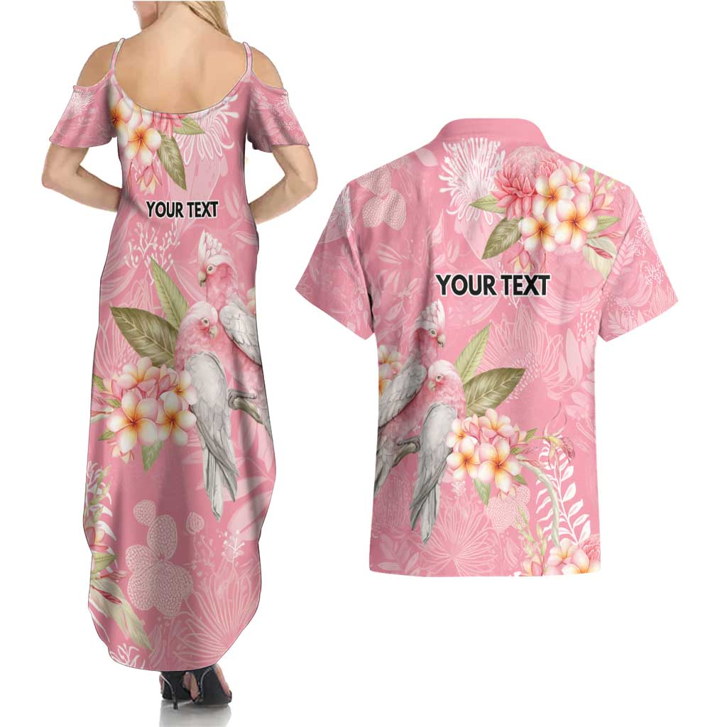 Personalised Galah Cockatoo Fighting in Pink Couples Matching Summer Maxi Dress and Hawaiian Shirt Australian Breast Cancer Spirit - Aussie Hoodie