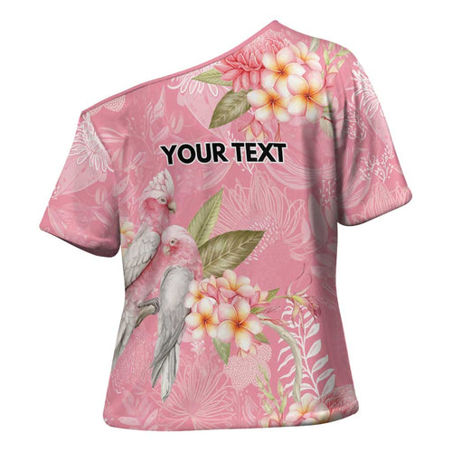Personalised Galah Cockatoo Fighting in Pink Cross Shoulder Shirt Australian Breast Cancer Spirit - Aussie Hoodie