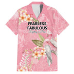Personalised Galah Cockatoo Fighting in Pink Family Matching Long Sleeve Bodycon Dress and Hawaiian Shirt Australian Breast Cancer Spirit - Aussie Hoodie