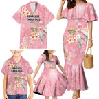 Personalised Galah Cockatoo Fighting in Pink Family Matching Mermaid Dress and Hawaiian Shirt Australian Breast Cancer Spirit - Aussie Hoodie