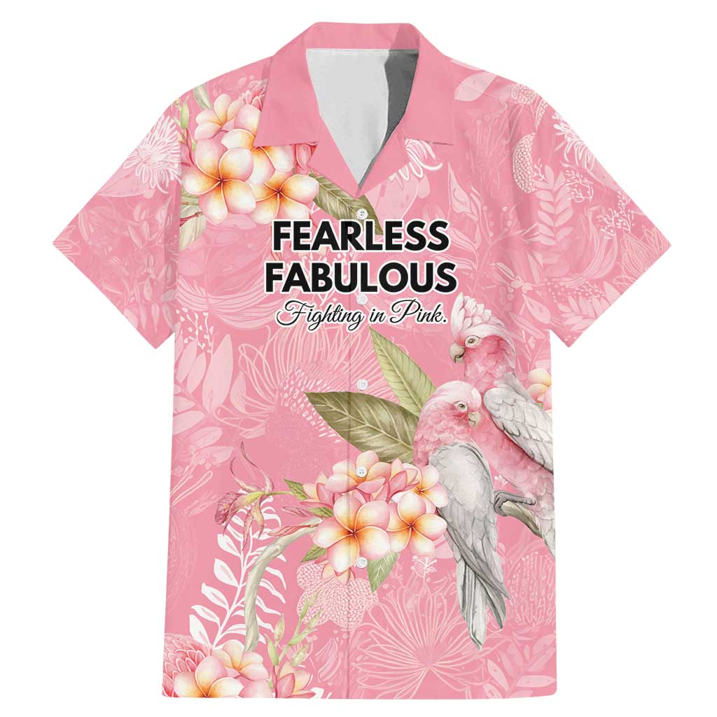 Personalised Galah Cockatoo Fighting in Pink Family Matching Mermaid Dress and Hawaiian Shirt Australian Breast Cancer Spirit - Aussie Hoodie