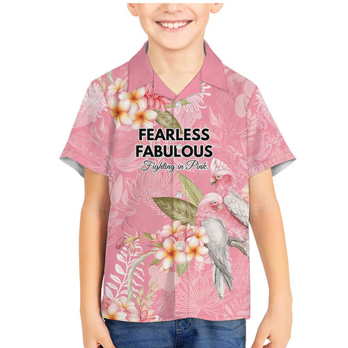 Personalised Galah Cockatoo Fighting in Pink Family Matching Mermaid Dress and Hawaiian Shirt Australian Breast Cancer Spirit - Aussie Hoodie
