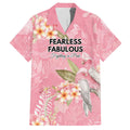 Personalised Galah Cockatoo Fighting in Pink Family Matching Off The Shoulder Long Sleeve Dress and Hawaiian Shirt Australian Breast Cancer Spirit - Aussie Hoodie