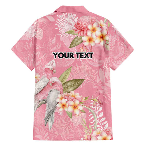 Personalised Galah Cockatoo Fighting in Pink Family Matching Off The Shoulder Long Sleeve Dress and Hawaiian Shirt Australian Breast Cancer Spirit - Aussie Hoodie