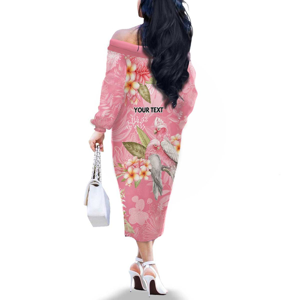 Personalised Galah Cockatoo Fighting in Pink Family Matching Off The Shoulder Long Sleeve Dress and Hawaiian Shirt Australian Breast Cancer Spirit - Aussie Hoodie