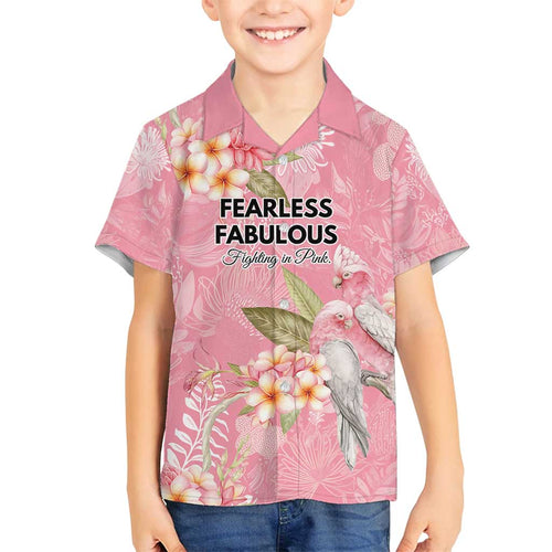 Personalised Galah Cockatoo Fighting in Pink Family Matching Off Shoulder Maxi Dress and Hawaiian Shirt Australian Breast Cancer Spirit - Aussie Hoodie