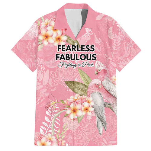 Personalised Galah Cockatoo Fighting in Pink Family Matching Off Shoulder Short Dress and Hawaiian Shirt Australian Breast Cancer Spirit - Aussie Hoodie