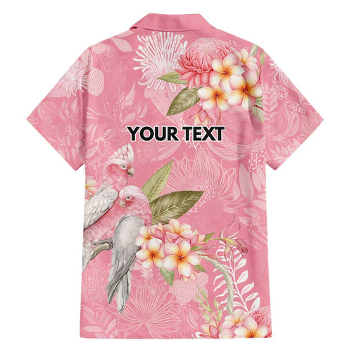 Personalised Galah Cockatoo Fighting in Pink Family Matching Off Shoulder Short Dress and Hawaiian Shirt Australian Breast Cancer Spirit - Aussie Hoodie