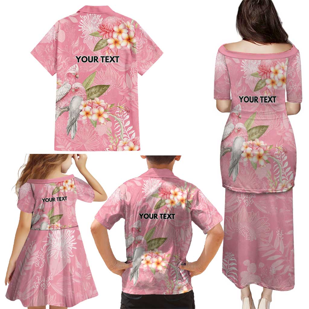 Personalised Galah Cockatoo Fighting in Pink Family Matching Puletasi and Hawaiian Shirt Australian Breast Cancer Spirit - Aussie Hoodie