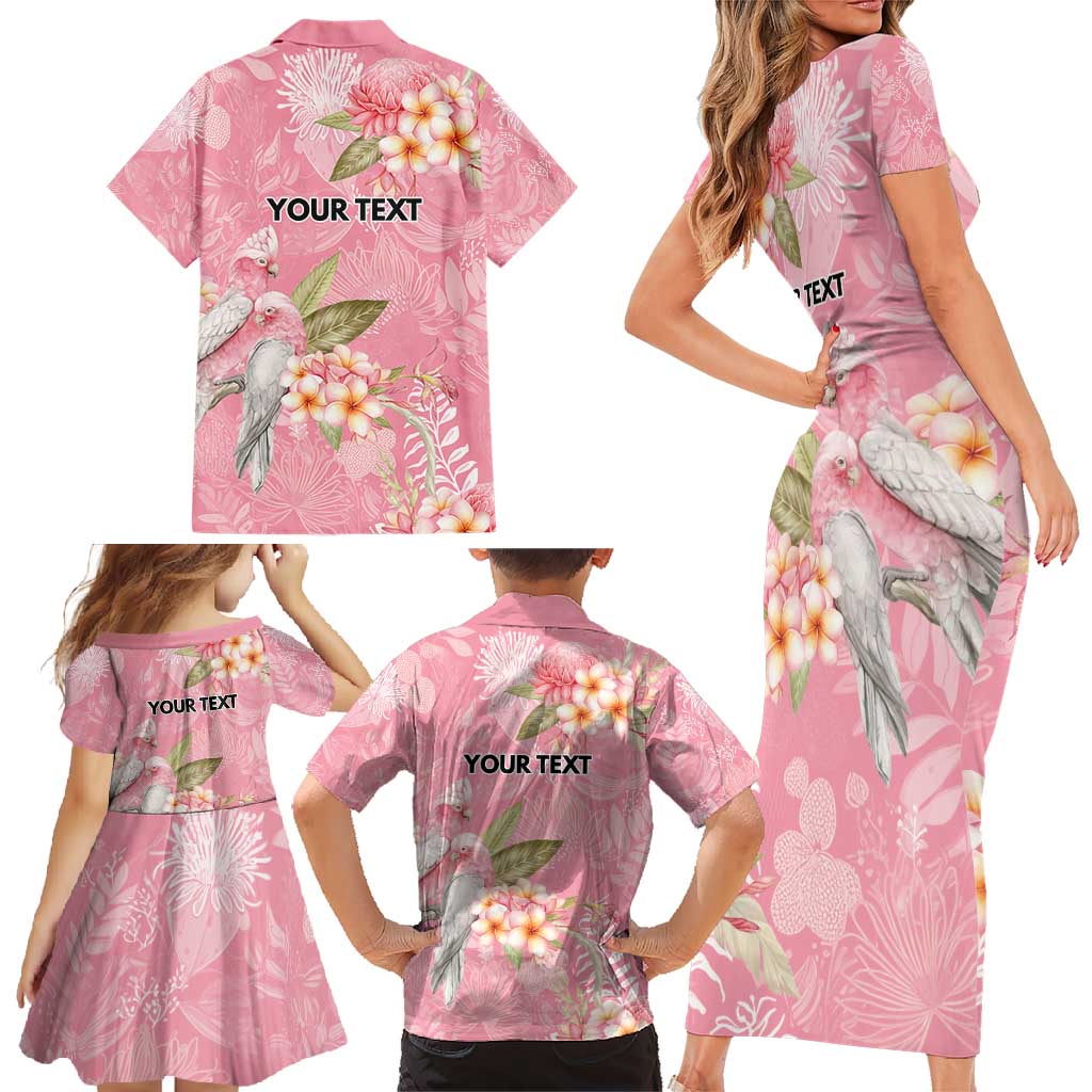 Personalised Galah Cockatoo Fighting in Pink Family Matching Short Sleeve Bodycon Dress and Hawaiian Shirt Australian Breast Cancer Spirit - Aussie Hoodie