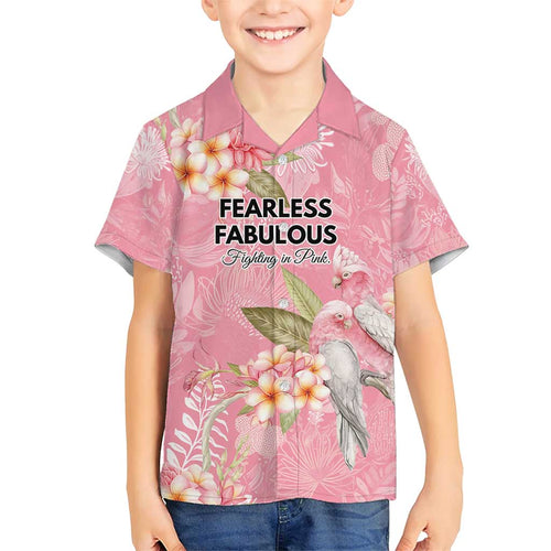 Personalised Galah Cockatoo Fighting in Pink Family Matching Short Sleeve Bodycon Dress and Hawaiian Shirt Australian Breast Cancer Spirit - Aussie Hoodie