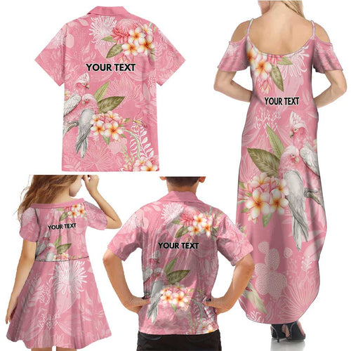Personalised Galah Cockatoo Fighting in Pink Family Matching Summer Maxi Dress and Hawaiian Shirt Australian Breast Cancer Spirit - Aussie Hoodie