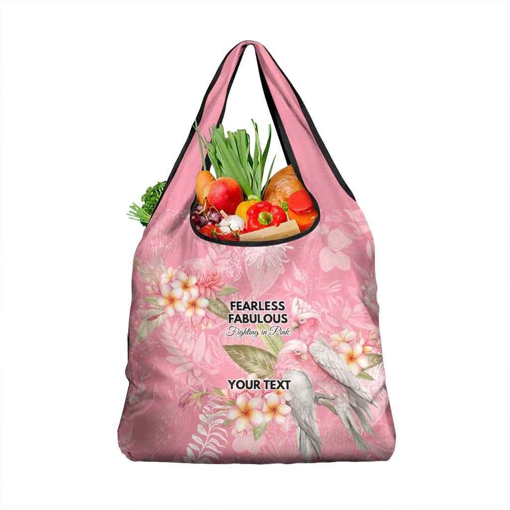 Personalised Galah Cockatoo Fighting in Pink Grocery Bag Australian Breast Cancer Spirit - Aussie Hoodie