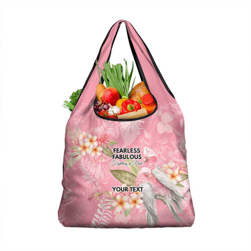Personalised Galah Cockatoo Fighting in Pink Grocery Bag Australian Breast Cancer Spirit - Aussie Hoodie
