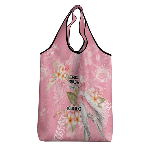 Personalised Galah Cockatoo Fighting in Pink Grocery Bag Australian Breast Cancer Spirit - Aussie Hoodie